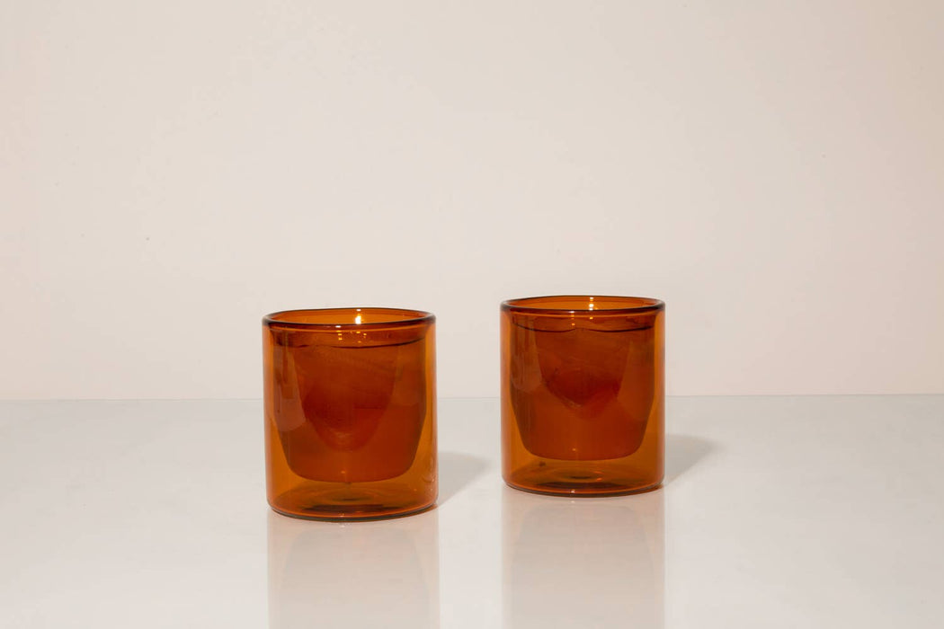 Double-Wall Glass Set - Amber