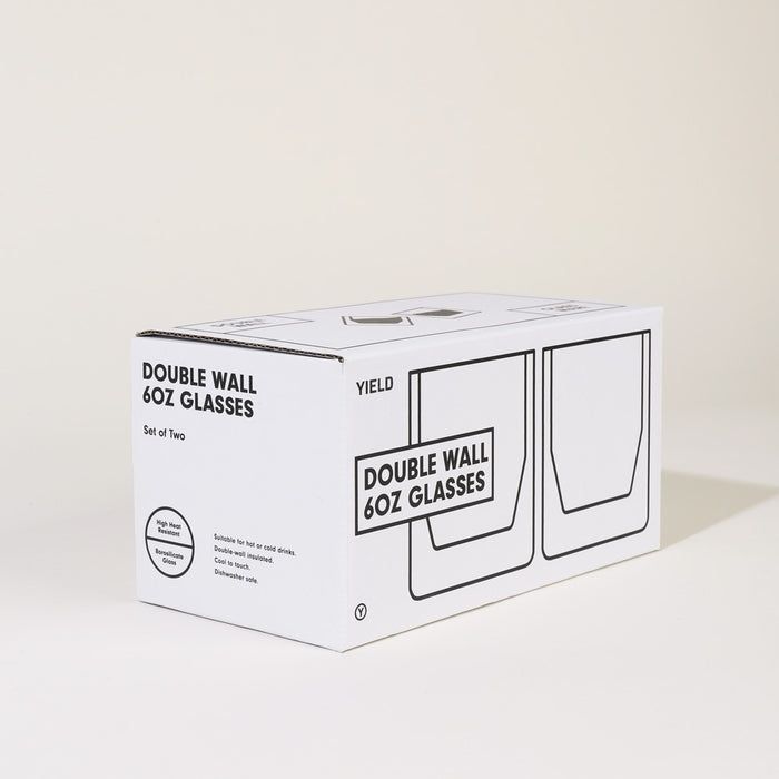 Double-Wall Gray Glass Set - Grey