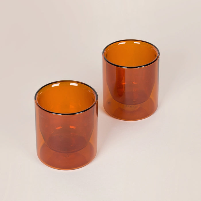 Double-Wall Glass Set - Amber