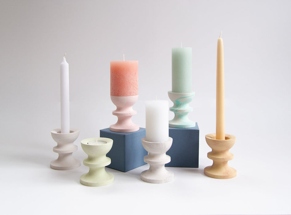 Candle + tealight Holder - Olive Green