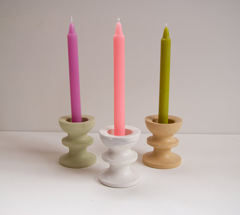 Candle + tealight Holder - Olive Green